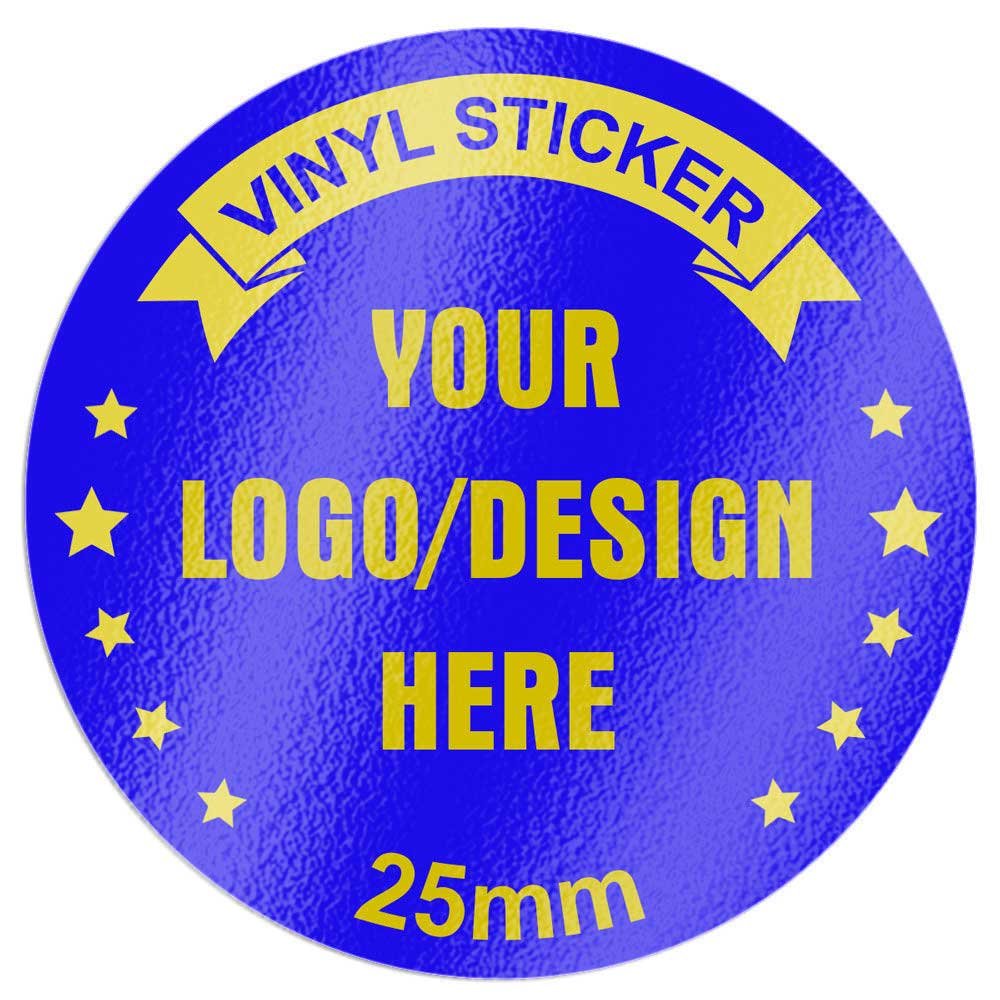 SPF125PR-1 25mm Gloss Vinyl Printed Inserts / Stickers (Pack of 10) - Image 1